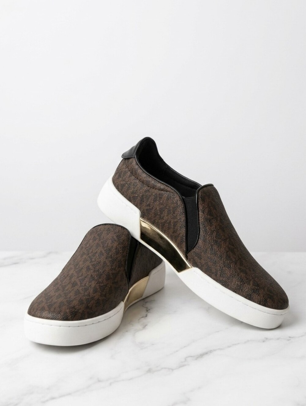 NWOT Michael Kors Teddi Signature Logo Slip-On Sneakers – Women's Size 9